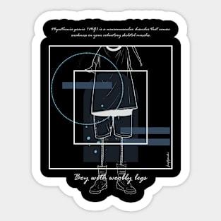 Boy with wobbly legs version 6 Sticker